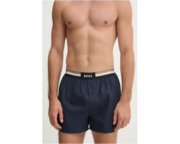 BOSS boxeri de bumbac 2-pack culoarea turcoaz, 50469762