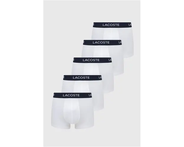 Lacoste boxeri (5-pack) barbati, culoarea alb