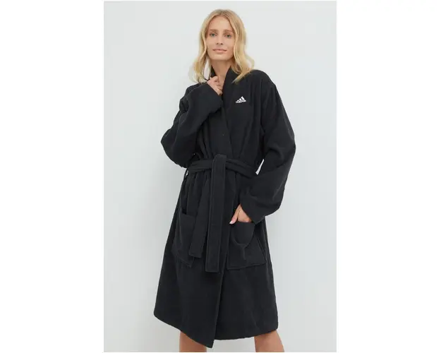 adidas Performance halat de baie din bumbac culoarea negru FS3373