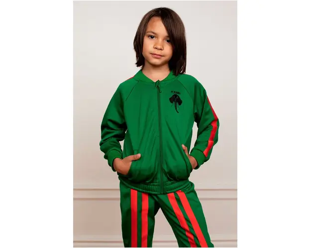 Mini Rodini bluza copii culoarea verde, cu imprimeu