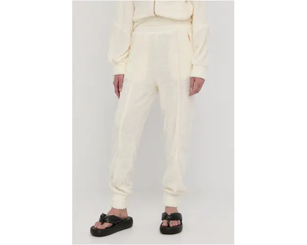 Notes du Nord pantaloni femei, culoarea bej, neted