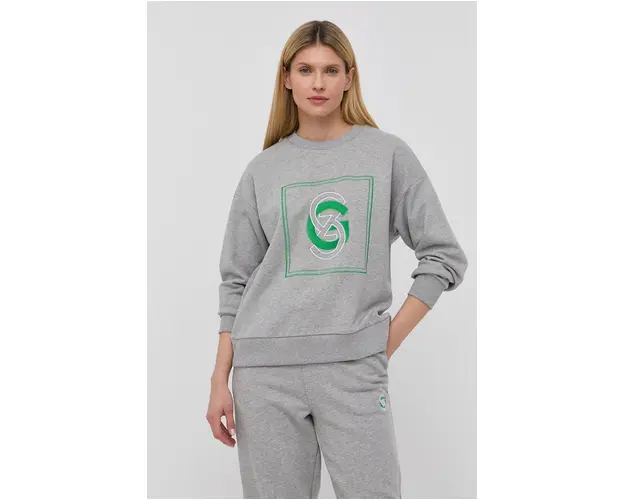 Gestuz bluza Tara femei, culoarea gri, cu imprimeu