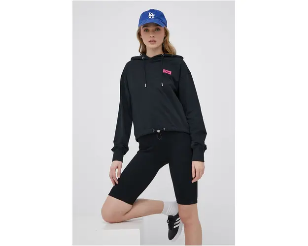 Fila bluza femei, culoarea negru, neted