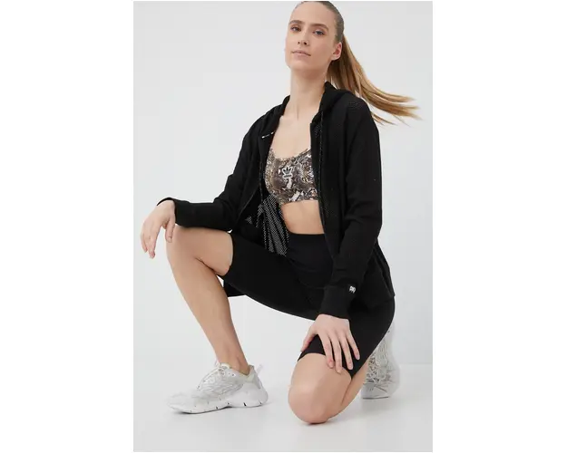 Dkny bluza femei, culoarea negru, neted