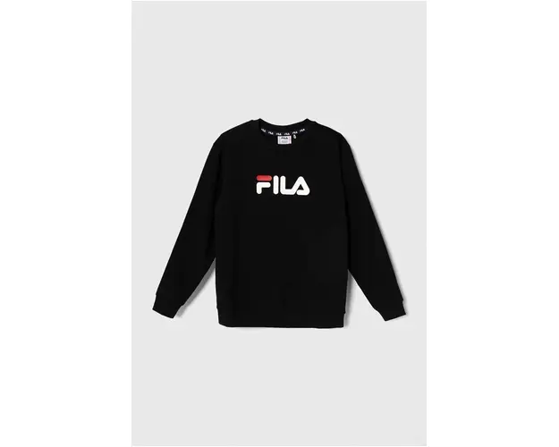 Fila bluza copii culoarea negru, cu imprimeu