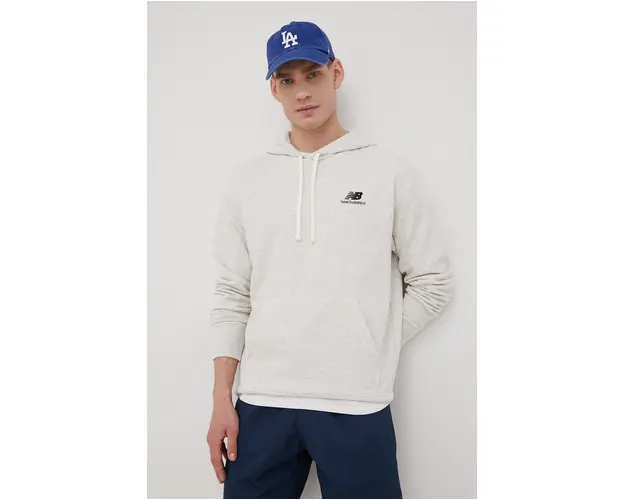 New Balance bluza UT21500SAH barbati, culoarea gri, melanj UT21500SAH-SAH