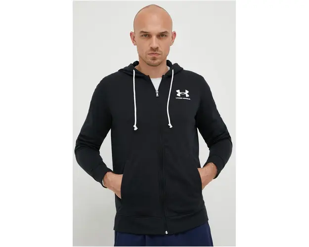 Under Armour bluza barbati, culoarea negru, neted
