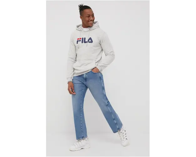 Fila bluza barbati, culoarea gri, cu imprimeu