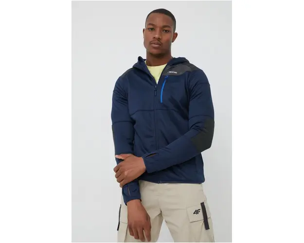 Viking hanorac Yosemite barbati, culoarea albastru marin, cu gluga, modelator