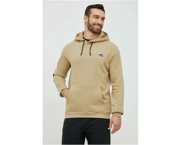 Colourwear bluza barbati, culoarea bej, cu gluga, neted