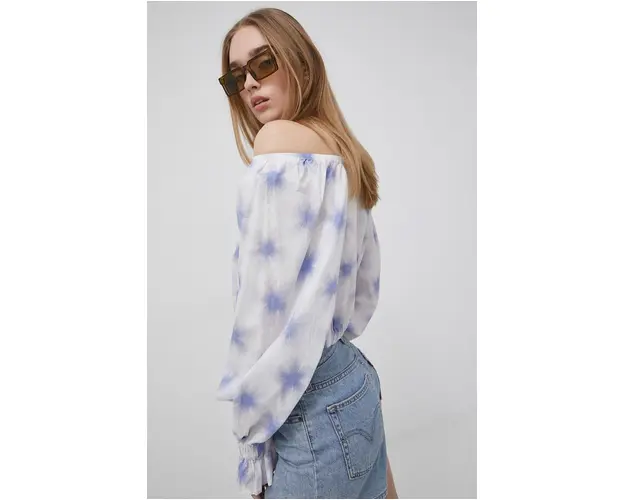 Levi's bluza femei, culoarea alb, modelator