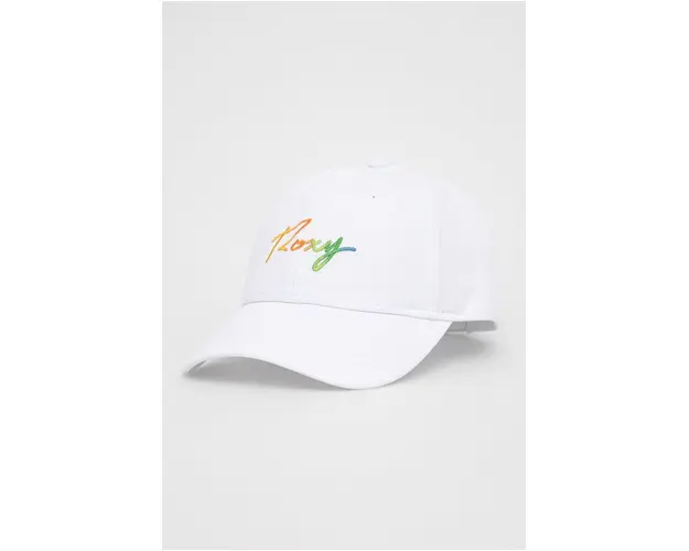 Roxy caciula din bumbac culoarea alb, cu imprimeu