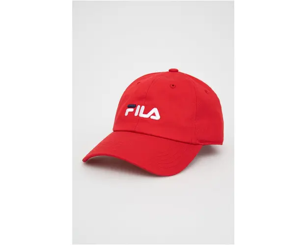 Fila sapca culoarea rosu, cu imprimeu