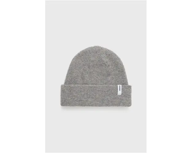 Samsoe Samsoe caciula de lana culoarea gri, de lana, din tricot gros