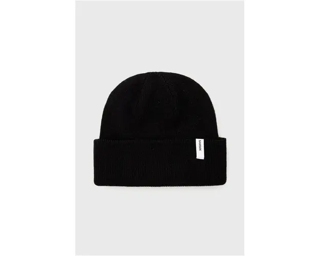 Samsoe Samsoe caciula de lana culoarea negru, de lana, din tricot gros