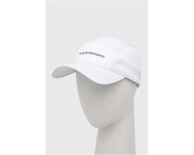 Peak Performance sapca culoarea alb, cu imprimeu