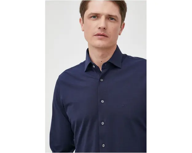 Michael Kors camasa din bumbac barbati, cu guler italian, slim
