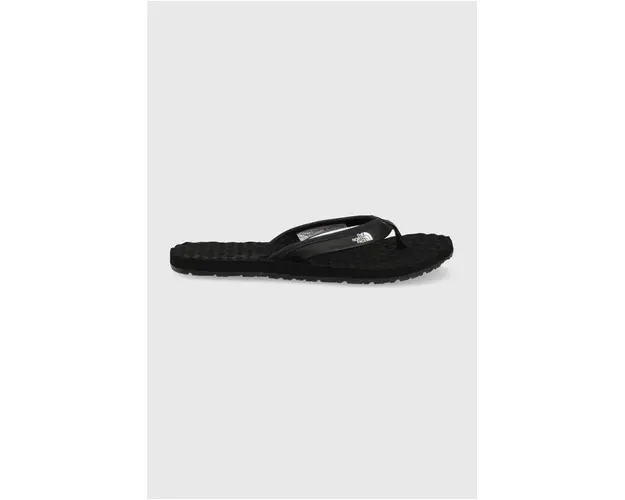 The North Face slapi Base Camp Mini Ii femei, culoarea negru, cu toc plat