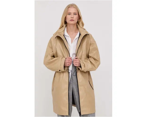 MICHAEL Michael Kors hanorac femei, culoarea bej, de tranzitie