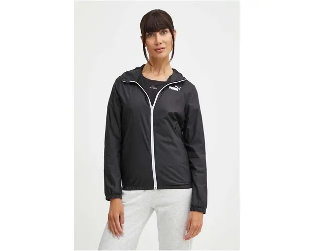 Puma windbreaker Essentials Solid culoarea negru, de tranzitie, 847494