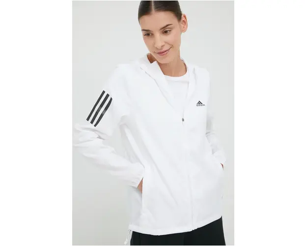 adidas Performance jacheta de alergare Own The Run HB9369 culoarea alb, de tranzitie