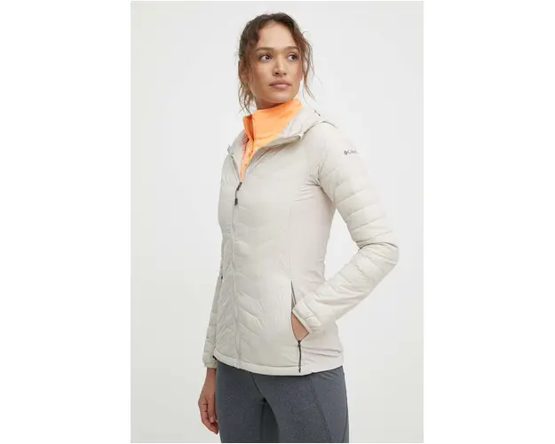 Columbia geaca sport Powder Pass culoarea bej, de tranzitie 1773211