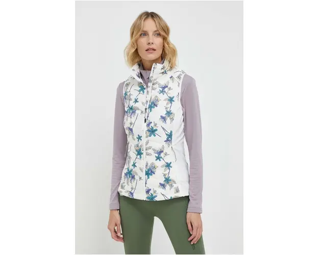 Columbia vesta sport Powder Pass culoarea alb, de tranzitie 1832222