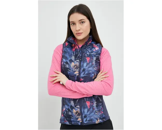 Columbia vesta sport Powder Pass culoarea bleumarin, de tranzitie 1832222