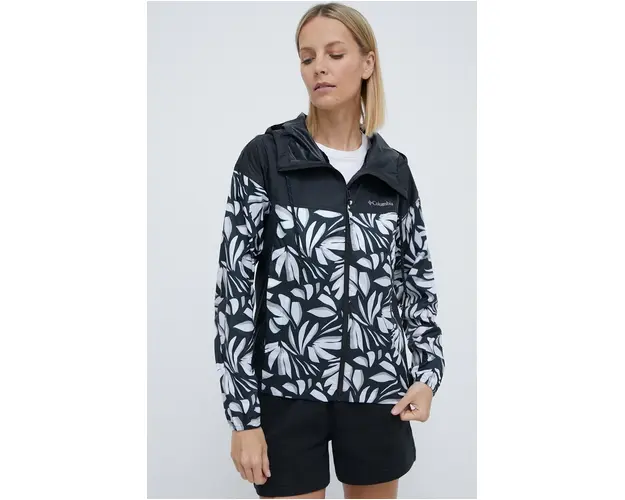 Columbia windbreaker TERREX Flash Challenger culoarea negru, de tranzitie 1989503