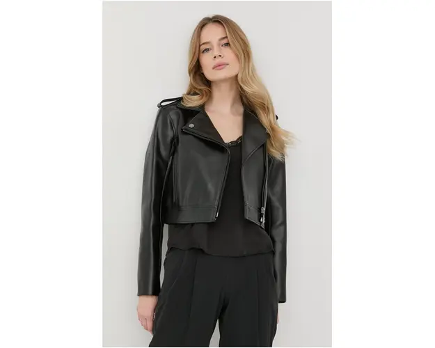 Karl Lagerfeld geaca ramones femei, culoarea negru, de tranzitie