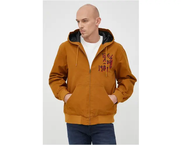 Desigual geaca barbati, culoarea galben, de tranzitie