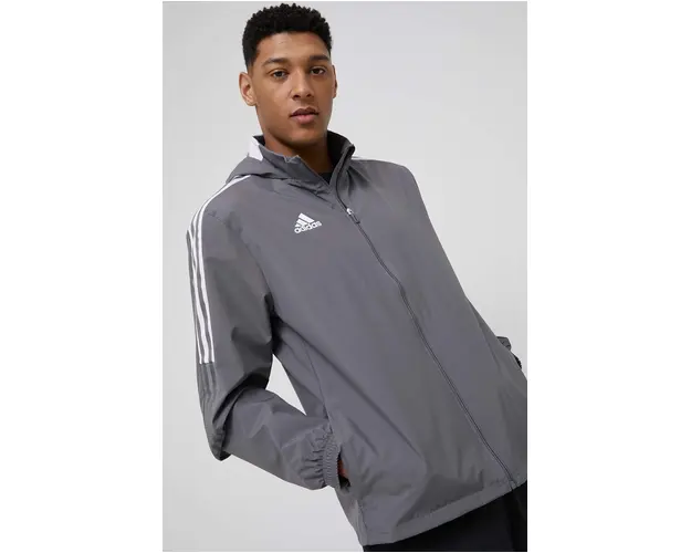 adidas Performance geaca sport culoarea gri, de tranzitie