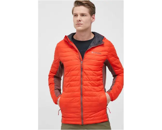 Columbia geaca sport Powder Pass culoarea rosu, de tranzie 1773271