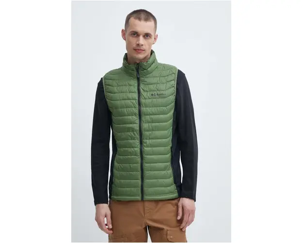 Columbia vesta sport Powder Pass culoarea verde, de tranzitie 1842414
