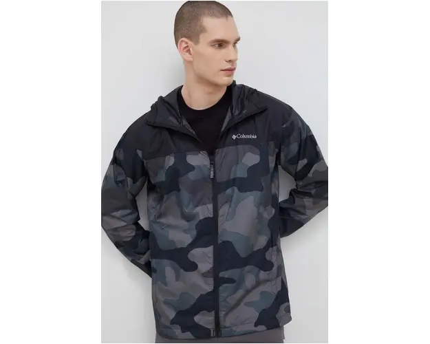 Columbia windbreaker TERREX Flash Challenger culoarea negru, de tranzitie 1988715