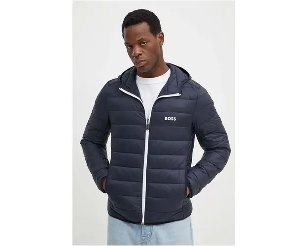 BOSS geaca BOSS ATHLEISURE barbati, culoarea albastru marin, de tranzitie