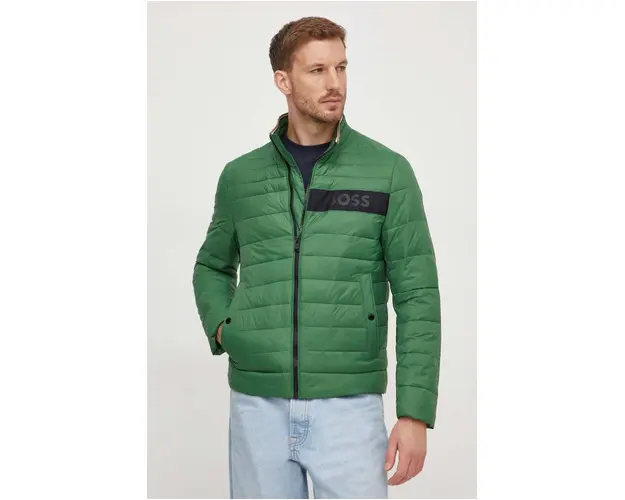 BOSS geaca barbati, culoarea verde, de tranzitie 50464308