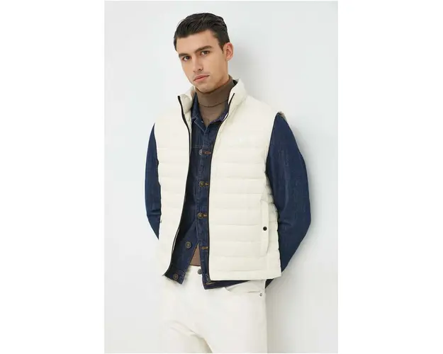 BOSS vesta barbati, culoarea bej, de tranzitie 50471854