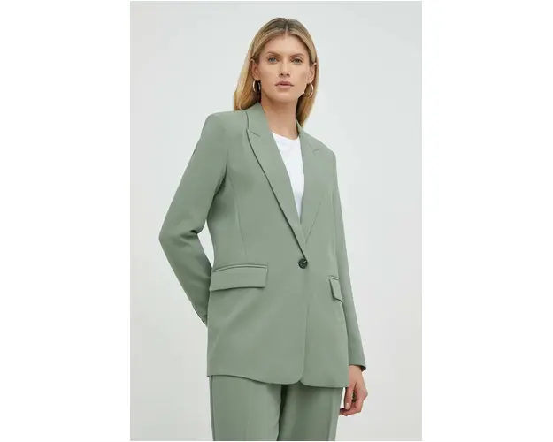 Bruuns Bazaar sacou culoarea verde, un singur rand de nasturi, neted