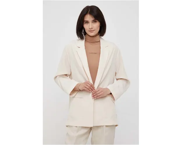 Sisley sacou culoarea bej, desfacut, neted