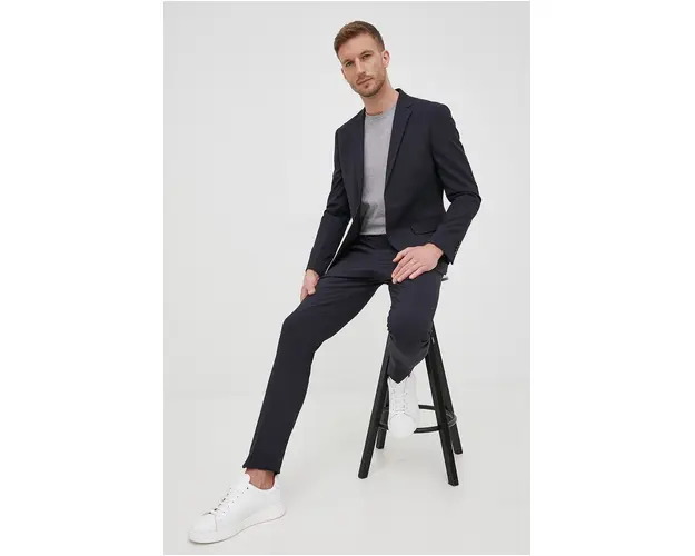 Lindbergh costum barbati, culoarea albastru marin, neted