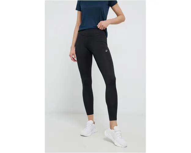 Asics leggins de alergare femei, culoarea negru, neted