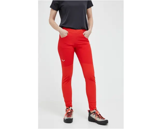 Salewa pantaloni de exterior Agner culoarea rosu