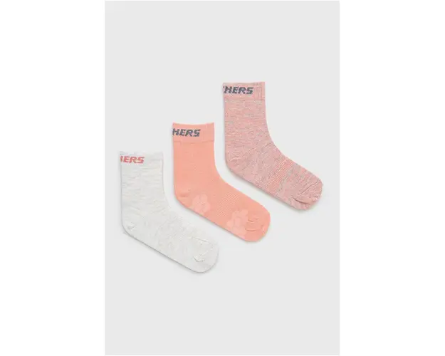 Skechers sosete copii 3-pack culoarea roz