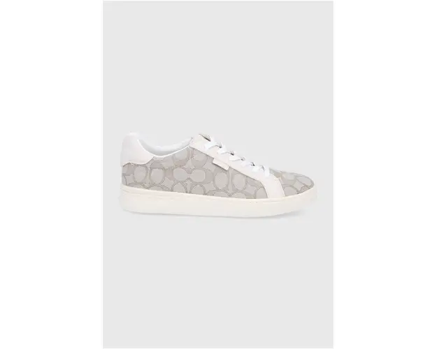 Coach Pantofi Lowline Jacquard culoarea bej, cu toc plat G5037