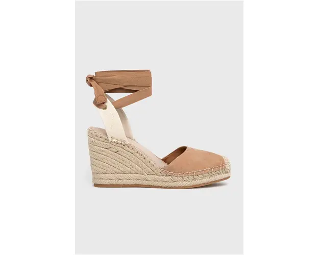 Aldo espadrile din piele intoarsa Efemina culoarea maro, toc pana