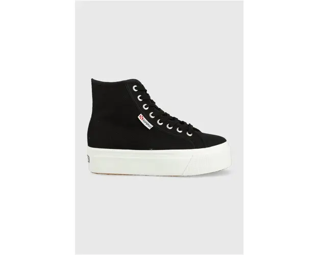 Superga tenisi femei, culoarea negru