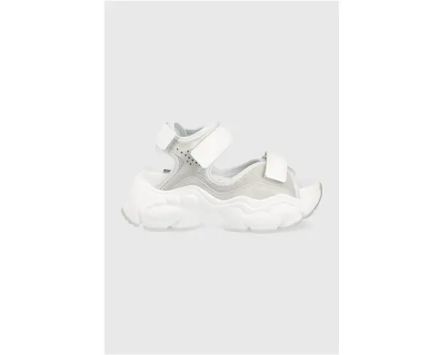 Buffalo sandale femei, culoarea alb, cu platforma