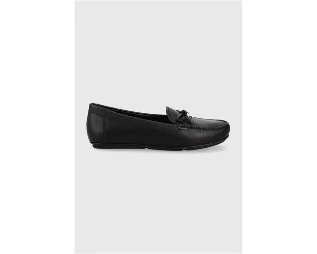 MICHAEL Michael Kors mocasini de piele Juliette Moc femei, culoarea negru, cu toc plat