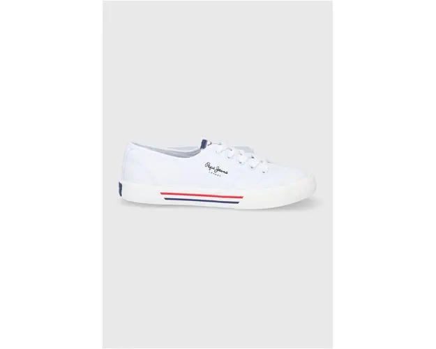 Pepe Jeans tenisi Brady W Basic femei, culoarea alb